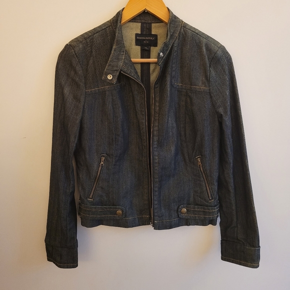 Banana Republic Denim Moto Jacket - Picture 1 of 3